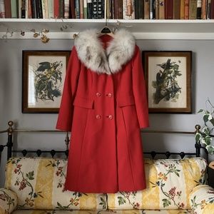 Vintage 50’s Red Dress Coat by Youth Craft